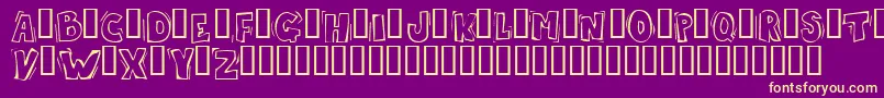 Skrotfont Font – Yellow Fonts on Purple Background