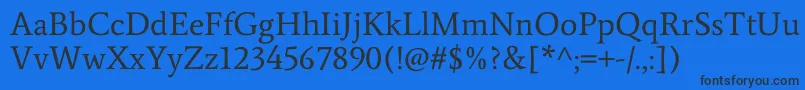 AverageRegular Font – Black Fonts on Blue Background