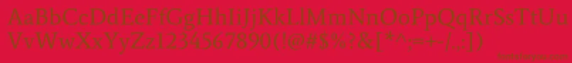 AverageRegular Font – Brown Fonts on Red Background