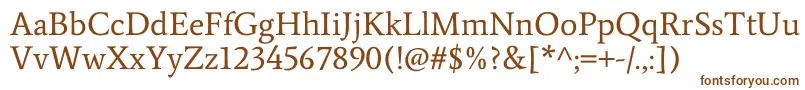 Шрифт AverageRegular – коричневые шрифты на белом фоне