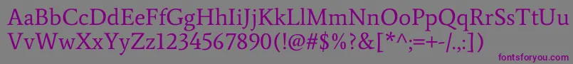 Шрифт AverageRegular – фиолетовые шрифты на сером фоне