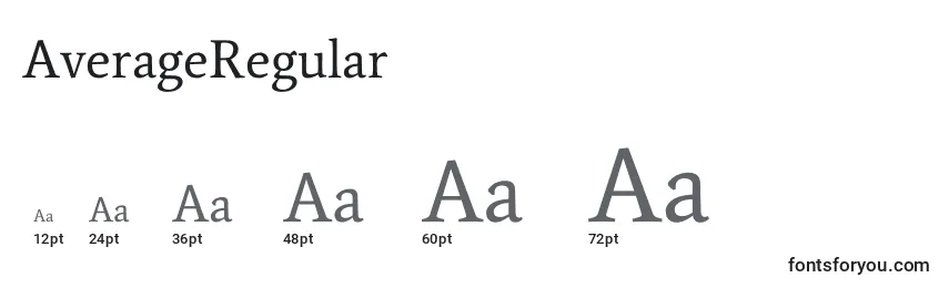 AverageRegular Font Sizes