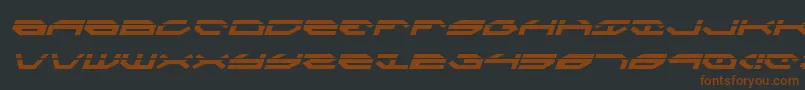 TaskforceLaserItalic Font – Brown Fonts on Black Background