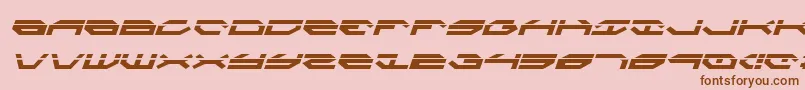 フォントTaskforceLaserItalic – ピンクの背景に茶色のフォント