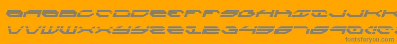 フォントTaskforceLaserItalic – オレンジの背景に灰色の文字