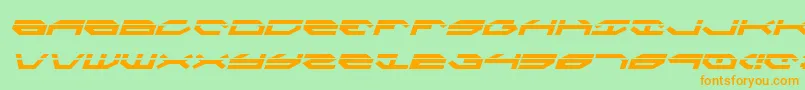 Шрифт TaskforceLaserItalic – оранжевые шрифты на зелёном фоне