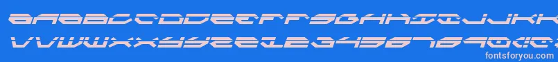 フォントTaskforceLaserItalic – ピンクの文字、青い背景