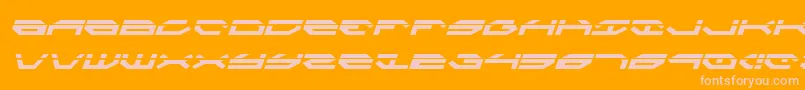 fuente TaskforceLaserItalic – Fuentes Rosadas Sobre Fondo Naranja