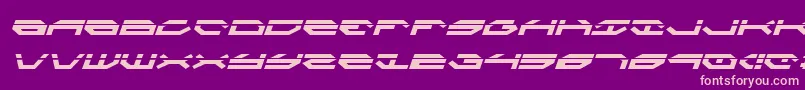 TaskforceLaserItalic-fontti – vaaleanpunaiset fontit violetilla taustalla