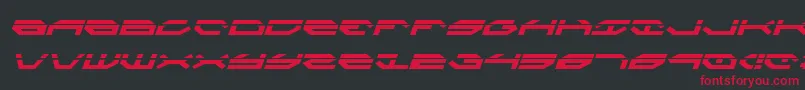 フォントTaskforceLaserItalic – 黒い背景に赤い文字