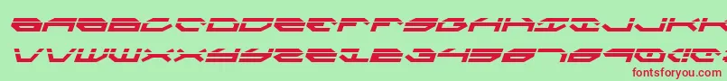 TaskforceLaserItalic Font – Red Fonts on Green Background