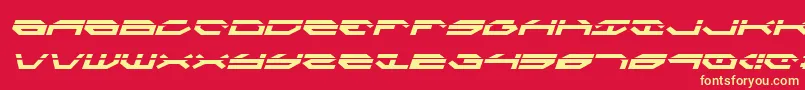 TaskforceLaserItalic Font – Yellow Fonts on Red Background