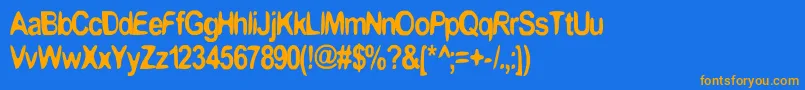 BoomerangMonkey Font – Orange Fonts on Blue Background