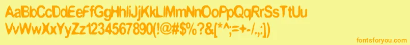 BoomerangMonkey Font – Orange Fonts on Yellow Background