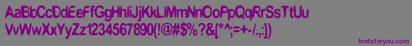 BoomerangMonkey Font – Purple Fonts on Gray Background