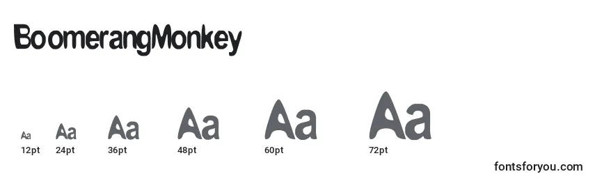 BoomerangMonkey Font Sizes
