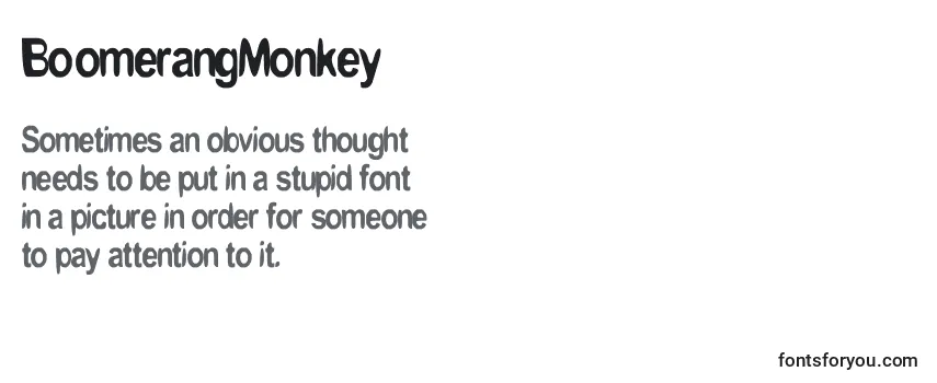 Review of the BoomerangMonkey Font