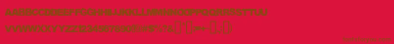 Truckdriver Font – Brown Fonts on Red Background