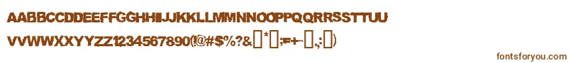 Truckdriver Font – Brown Fonts on White Background