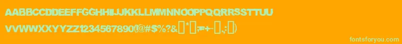 Truckdriver Font – Green Fonts on Orange Background