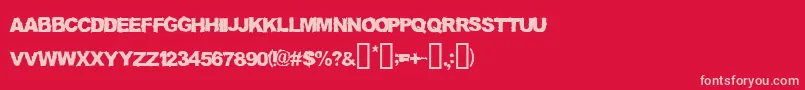 Truckdriver Font – Pink Fonts on Red Background