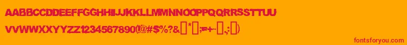 Truckdriver Font – Red Fonts on Orange Background