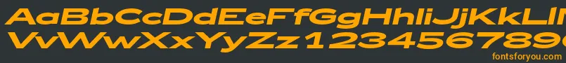 Шрифт Zeppelin52BoldItalic – оранжевые шрифты на чёрном фоне