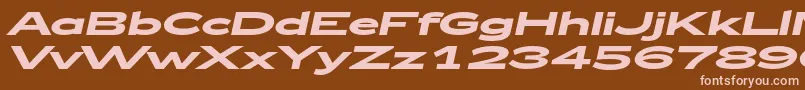 フォントZeppelin52BoldItalic – 茶色の背景にピンクのフォント