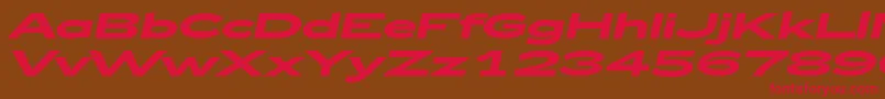 Zeppelin52BoldItalic Font – Red Fonts on Brown Background