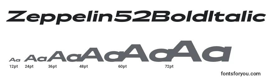 Zeppelin52BoldItalic Font Sizes