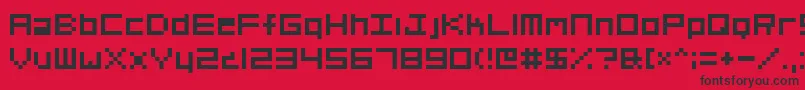 Org01 Font – Black Fonts on Red Background