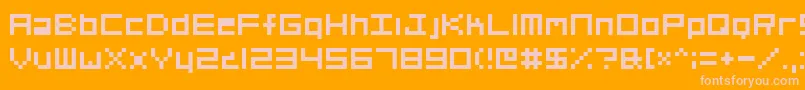 Org01 Font – Pink Fonts on Orange Background