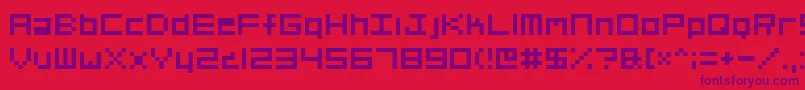 Org01 Font – Purple Fonts on Red Background
