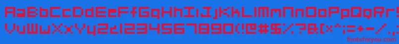 Org01 Font – Red Fonts on Blue Background