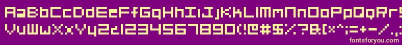 Org01 Font – Yellow Fonts on Purple Background