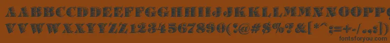 BarrelhouseAllCaps Font – Black Fonts on Brown Background