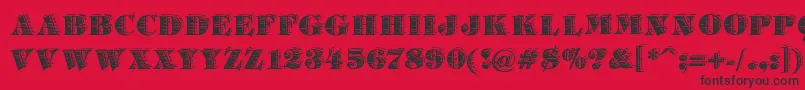 BarrelhouseAllCaps Font – Black Fonts on Red Background