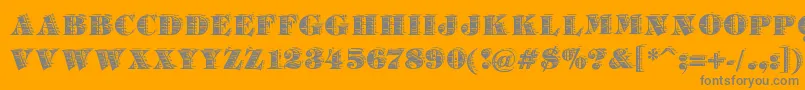 BarrelhouseAllCaps Font – Gray Fonts on Orange Background