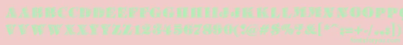 BarrelhouseAllCaps Font – Green Fonts on Pink Background