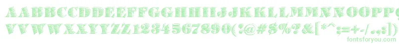 BarrelhouseAllCaps Font – Green Fonts on White Background