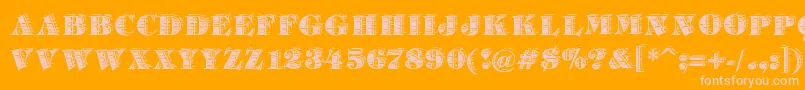 BarrelhouseAllCaps Font – Pink Fonts on Orange Background