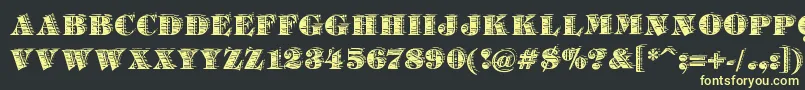 BarrelhouseAllCaps Font – Yellow Fonts on Black Background