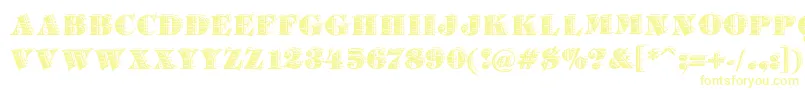 BarrelhouseAllCaps Font – Yellow Fonts on White Background