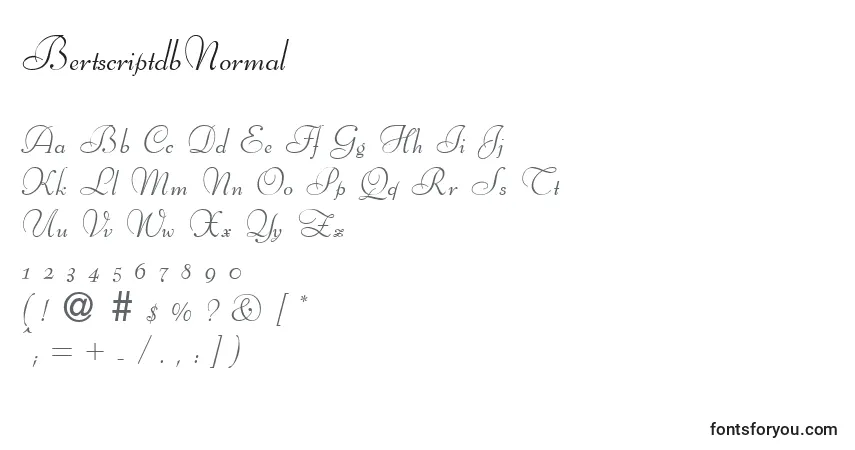 BertscriptdbNormal Font – alphabet, numbers, special characters