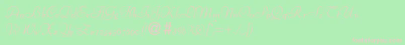 BertscriptdbNormal Font – Pink Fonts on Green Background