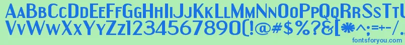 EngebrechtreexpBold Font – Blue Fonts on Green Background
