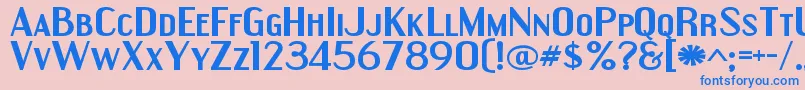 EngebrechtreexpBold Font – Blue Fonts on Pink Background