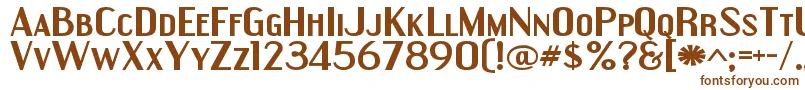 Шрифт EngebrechtreexpBold – коричневые шрифты на белом фоне
