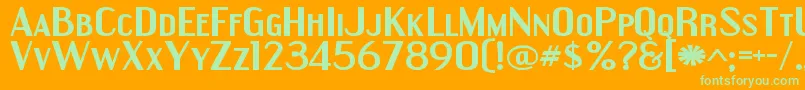 EngebrechtreexpBold Font – Green Fonts on Orange Background