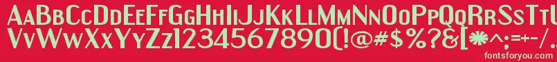 EngebrechtreexpBold Font – Green Fonts on Red Background